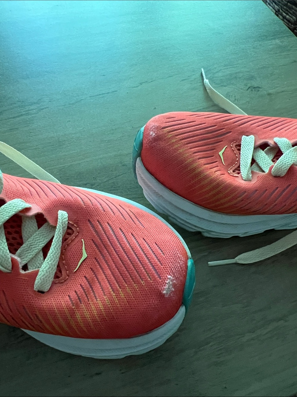 Hoka Women’s Gradient Orange and Yellow Running Sneakers - Picture 4 of 4